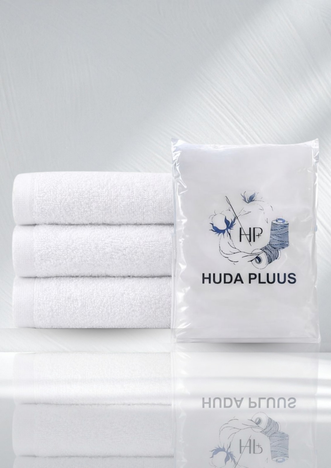 HUDA PLUUS Premium Cotton Hand & Face Towel Size 16/24 inches.Available In Pack Of Three.