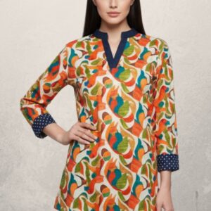 aura bloom – 100% cotton elegant multi purpose kurti shirt
