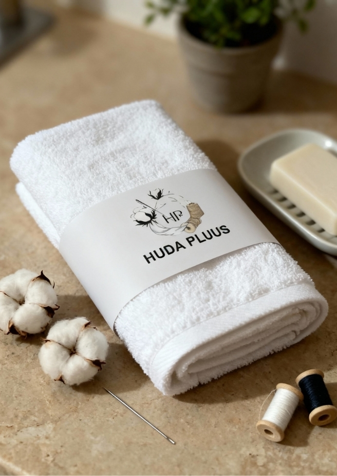 HUDA PLUUS Premium Cotton Hand & Face Towel 16/28 inches.Available In Pack Of Three