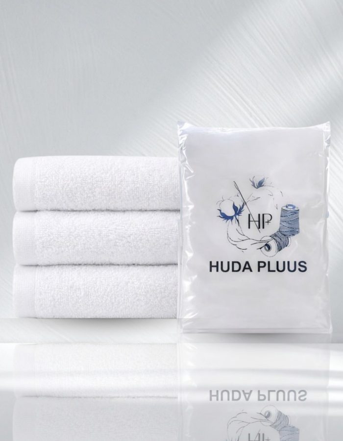 HUDA PLUUS Premium Cotton Hand & Face Towel Size 16/24 inches.Available In Pack Of Three.